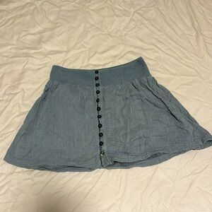 American eagle button blue miniskirt